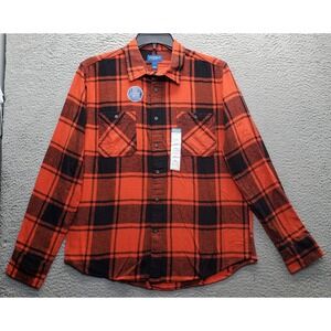 AriZona Jean Co Shirt Mens Large Multi Check Super Soft‎ Long Sleeve Button Up